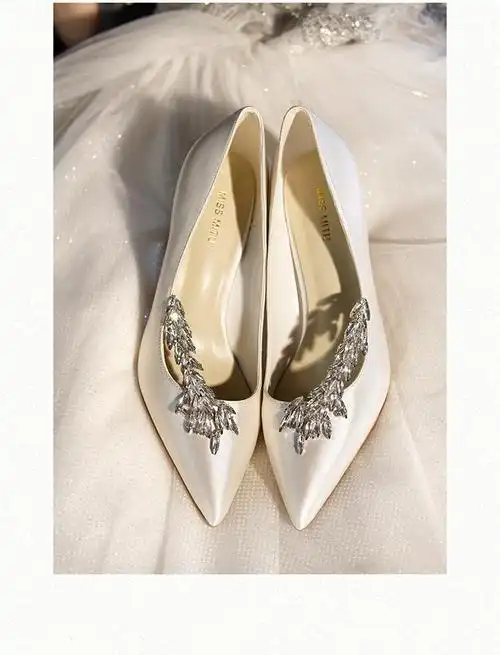 【京选品质】2022新款米兔小姐 【梦想熠熠】mb婚鞋女结婚新娘鞋麦穗