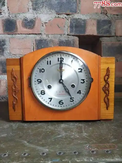 老物件老钟表80年代老机械上弦钟表旧挂钟摆钟老木钟老货旧货_价格98