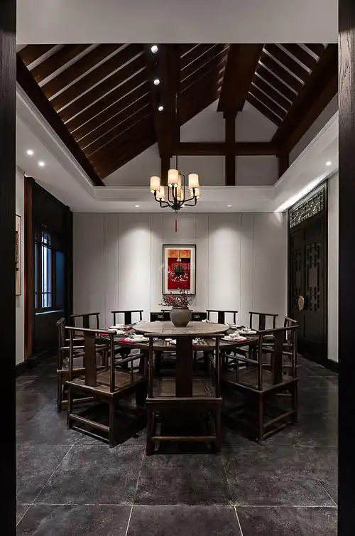 绵竹普德院会所餐厅包间设计效果图