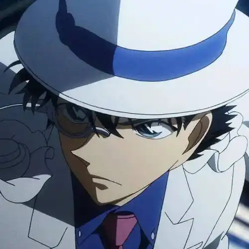 名侦探柯南:100张怪盗基德(黑羽快斗)头像合集,帅呆了~_黑羽快斗_怪盗