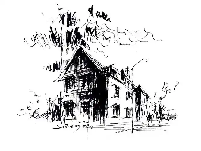 阿王速写建筑风景手绘