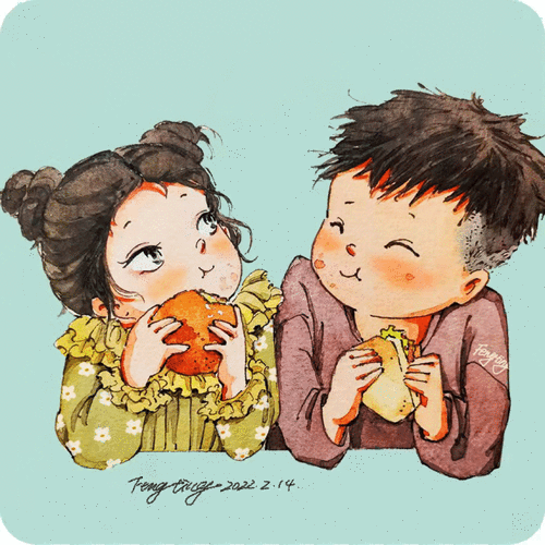 情人节的情侣插画,甜甜蜜蜜,暖到人心里_高清图集_新浪网