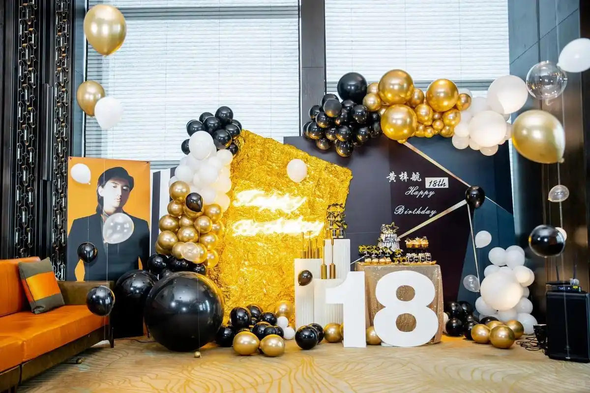 18岁成人礼策划布置|黑金风气质酷炫生日 合肥18岁成人礼策划布置