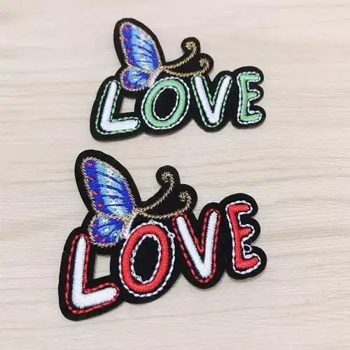 补丁贴布贴刺绣蝴蝶贴时尚衣服破洞修补儿童diy牛仔裤贴补丁