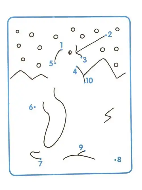 儿童1-10数字连线绘画(简笔画适合打印)