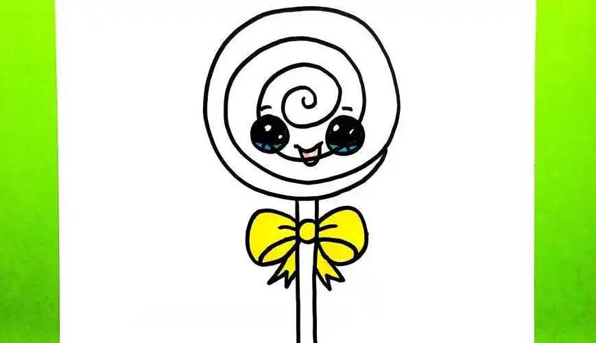 今天我们来画一个可爱的棒棒糖!