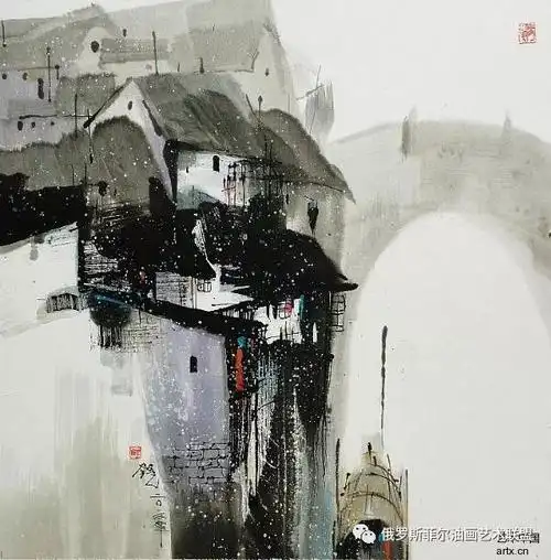 中国著名画家汪钰元笔下的水墨江南美得让人窒息