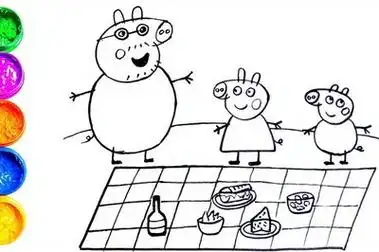 野餐简笔画 野餐简笔画怎么画户外野餐简笔画《野餐》户外野餐简笔画