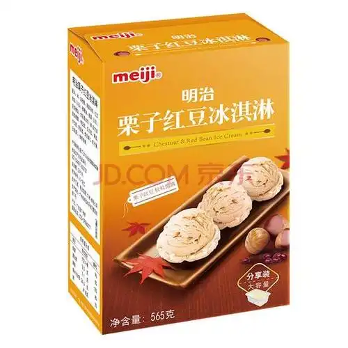 meiji明治栗子红豆冰淇淋565g