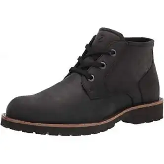 爱步ecco男士詹姆斯顿中筒靴blacknubuck10105中国44