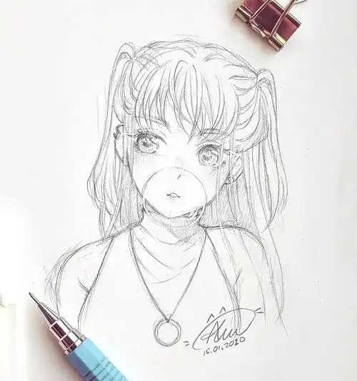 怎么画动漫人物 动漫少女简笔画-起航号