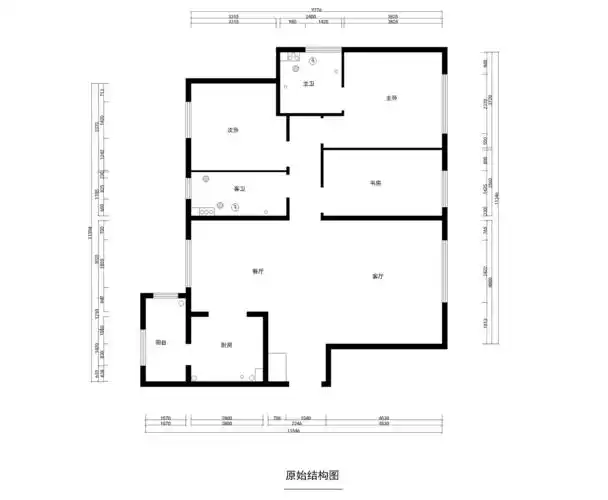生活家装饰--香墅湾150平米三居现代奢华风格平面布置图