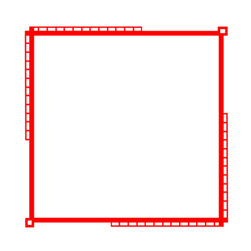 红色边框手绘png素材图片