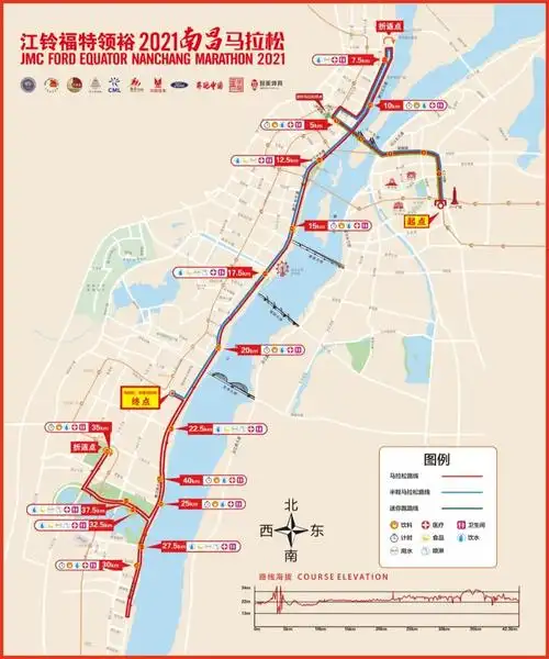 江铃福特领裕2021南昌马拉松赛道 全面升级了!