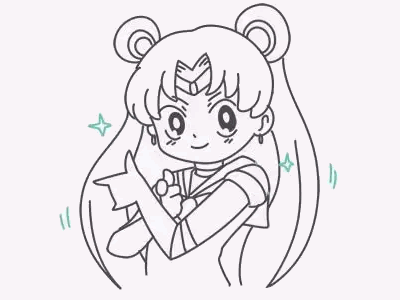 美少女战士水冰月简笔画