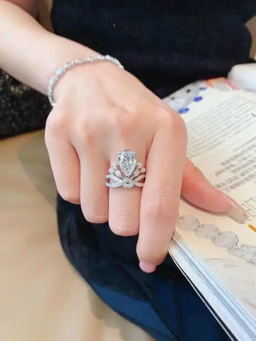 3克拉水滴钻戒真的是无死角的美