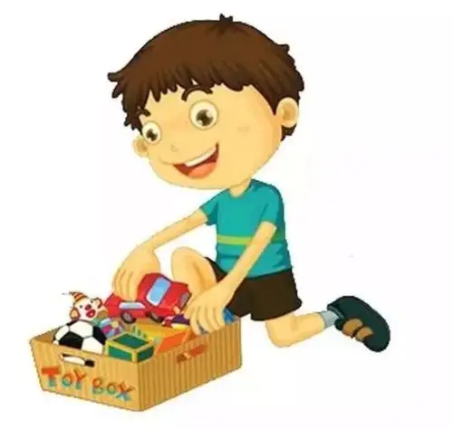 和爸爸妈妈一起整理自己的房间哦.把玩完的玩具放回原处吧!