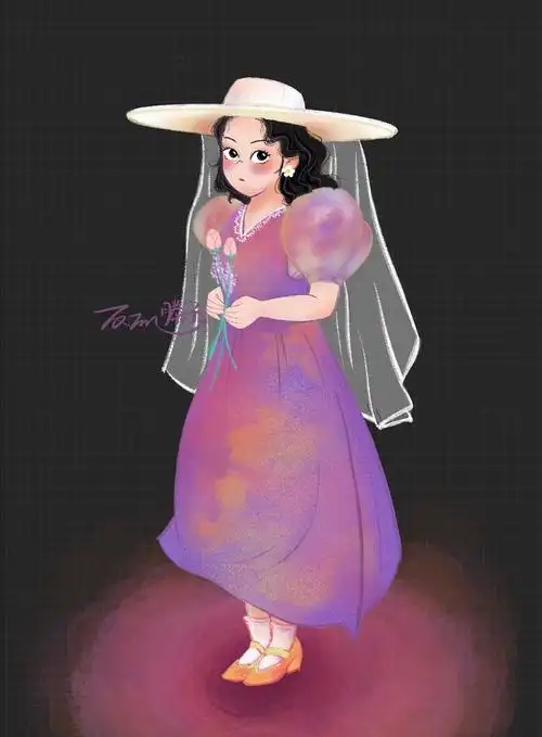 谭松韵q版形象设计/插画