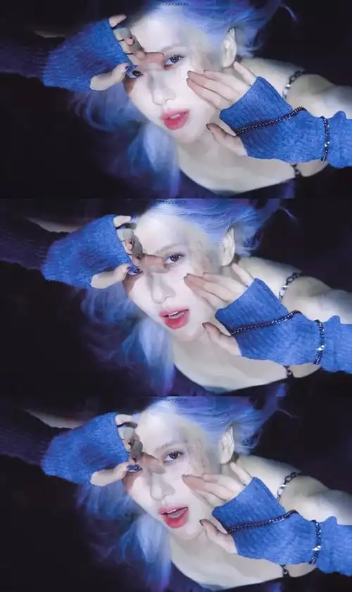 蓝色玫瑰#ros07[超话]#,美到倒吸凉气!#rose蓝发#图cr: logo