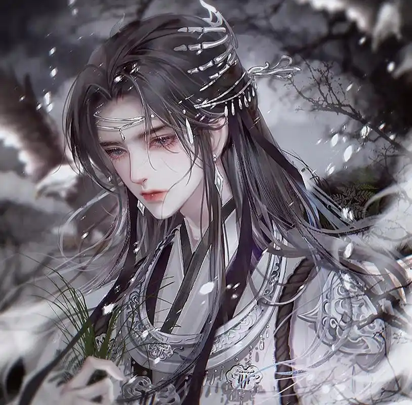 古风男生头像 crown my name with your last name.