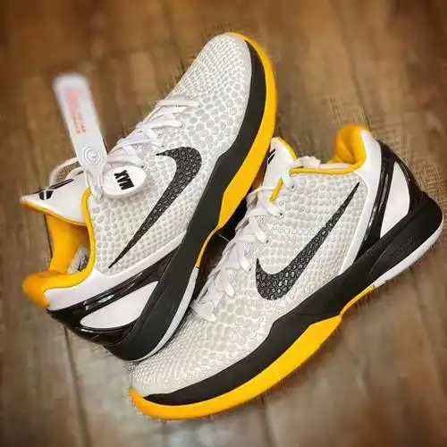 6代学生黑曼巴青蜂侠迷彩耐磨防滑缓震实战运动篮球鞋 科比6_湖人配色