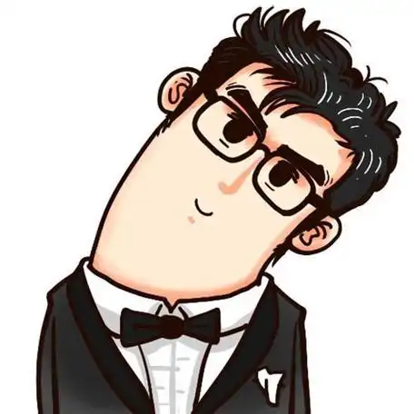 西装领结眼镜男歪脖头像