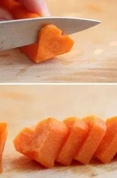 爱心菜肴心形胡萝卜手工制作图文教程