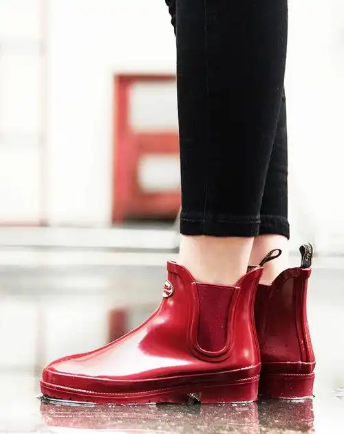 rockfish英国短筒女切尔西雨靴防水雨鞋时尚款外下雨天雨鞋