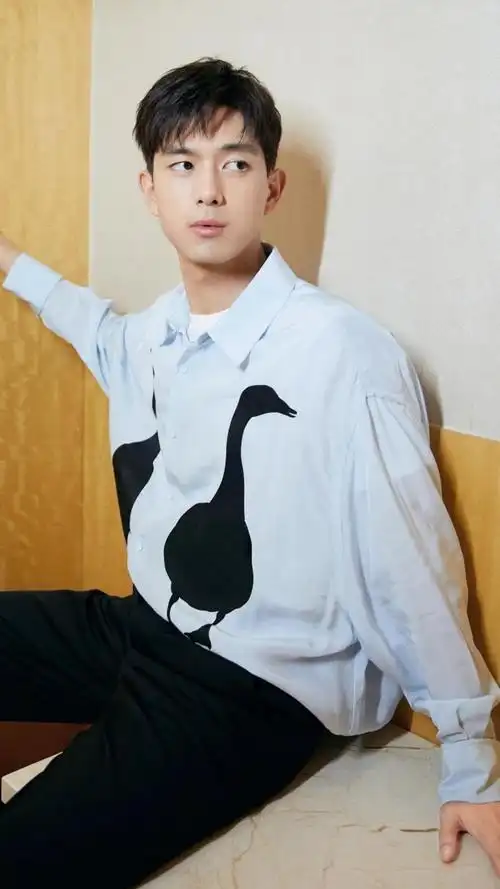 小清新帅气男神李现休闲衬衫迷人写真
