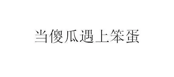 当傻瓜遇上笨蛋 商标公告