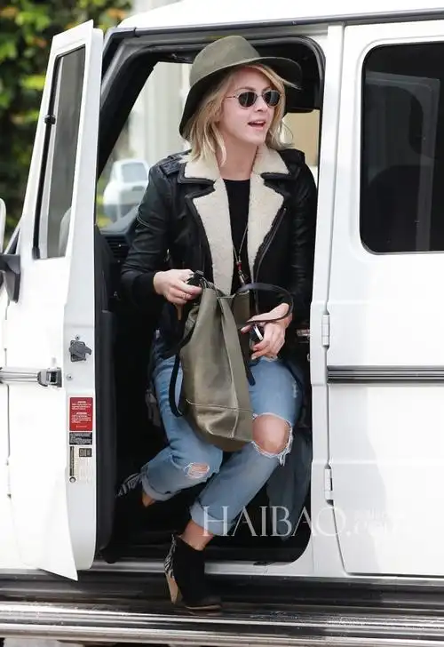 欧美明星街拍示范冬季帽子搭配