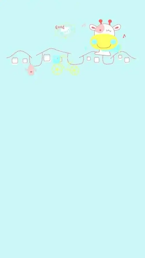 长颈鹿 iphone 壁纸 锁屏 微信 背景 手绘 平铺