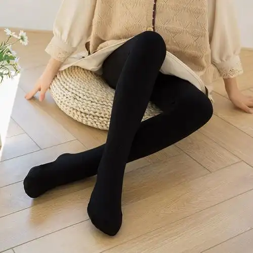 保暖不掉档儿童舞蹈袜练功黑色拉丁考级打底裤外穿中厚加绒春秋款连体