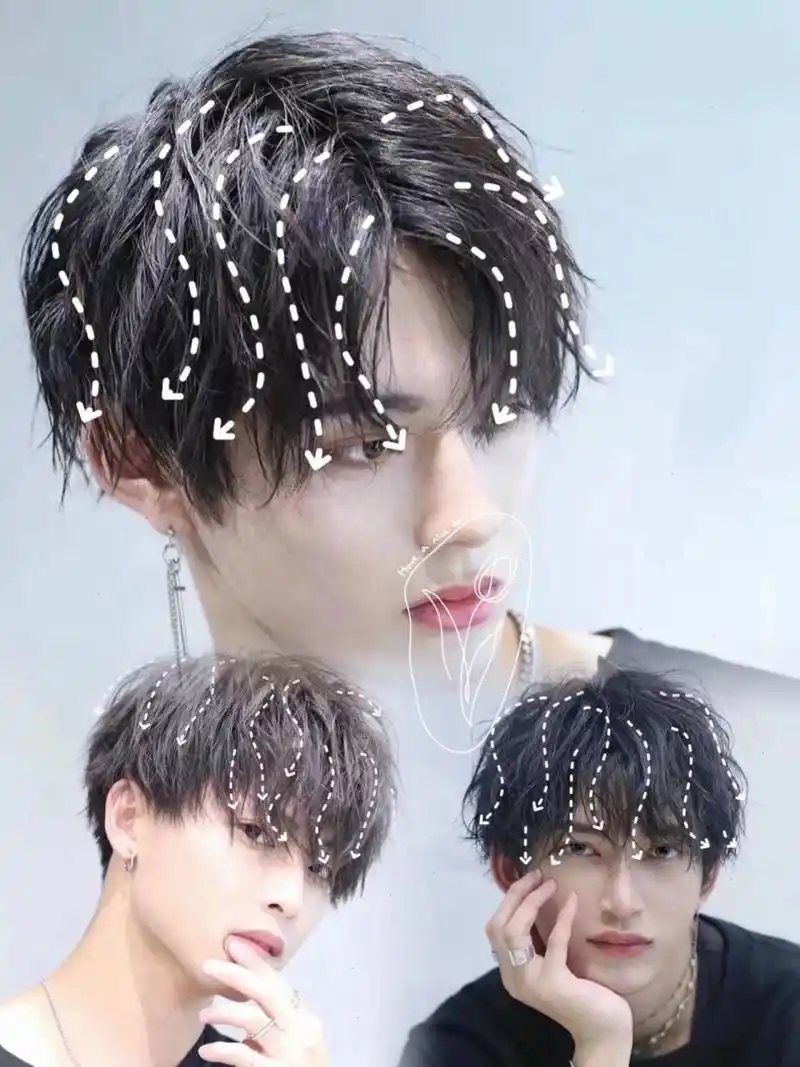 蓬松饱满凸显男生立体发型 93939393钢夹烫是今年网上非常火