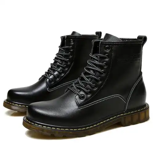 花花公子马丁靴男士短靴英伦工装男靴子h6688
