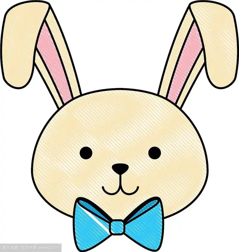 可爱的兔子头庆祝复活节