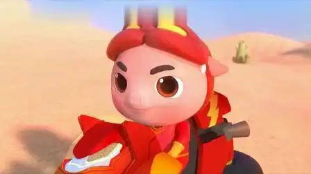 信猪猪侠超级变身,给摩托狼加上肉球,在沙漠里和国民宠物飙车8661