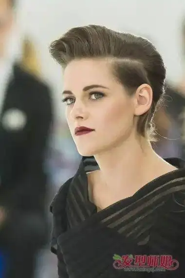 墨守成规小女生最短小背头要多长女生梳三七分短发背头设计