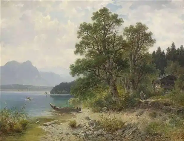 很美的风景油画作品欣赏德国艺术家路德维希斯凯尔