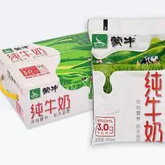 mengniu蒙牛纯牛奶200ml16袋百利包