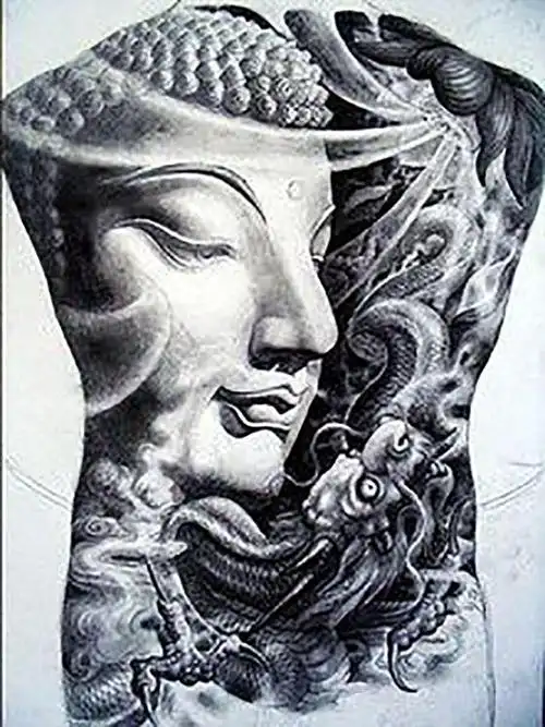 男生满背纹身图案设计-珍藏满背纹身图片大全_懒人图库