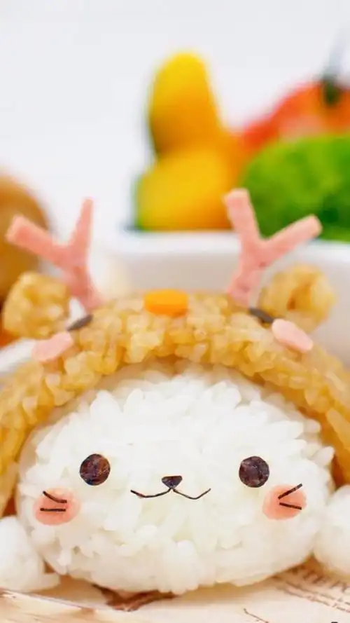 敲可爱的饭团美食图片手机壁纸 吃货萌货最爱