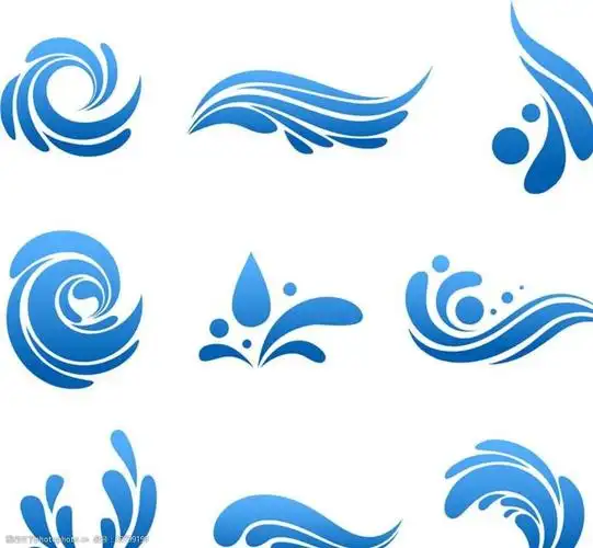 水花 水浪 公司logo 企业logo logo模板 logo设计 vi设计 商标 产品