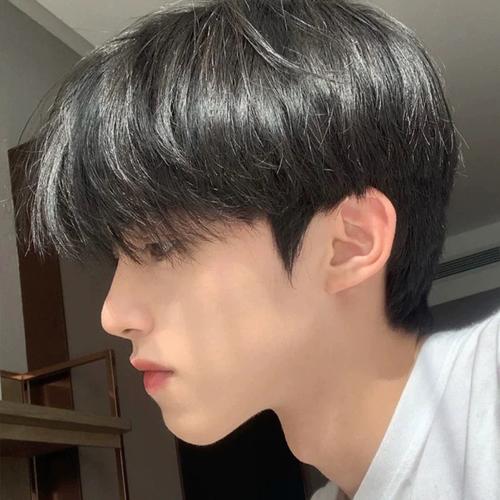 男士假发真人发丝狼尾头假发套头套式自然逼真鲻鱼头真头发套全真日常