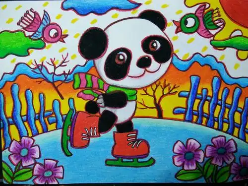 李默油画棒简笔范画