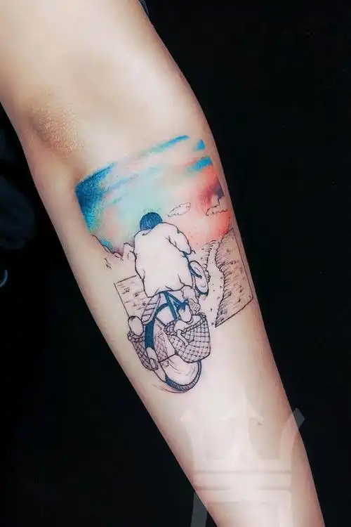 离去_纹身图案手稿图片_贺明亮的纹身作品集