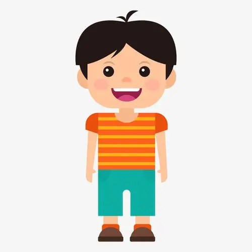 卡通装饰人物介绍海报设计男孩子