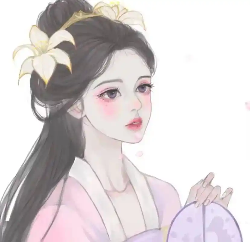 动漫女生头像超绝唯美的粉色系古风头像