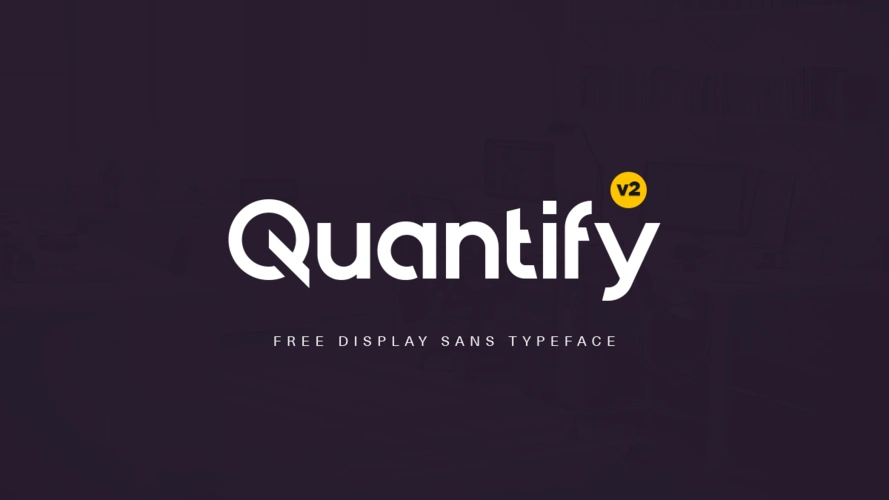 logo&海报排版设计英文无衬线字体 quantify font