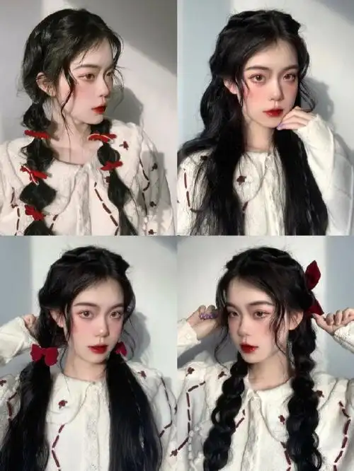 可爱公主中长发编发